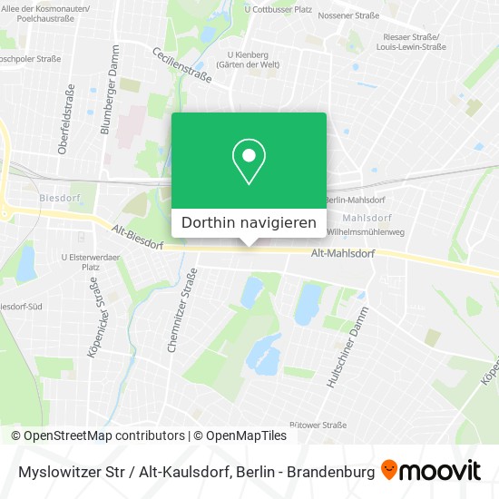 Myslowitzer Str / Alt-Kaulsdorf Karte