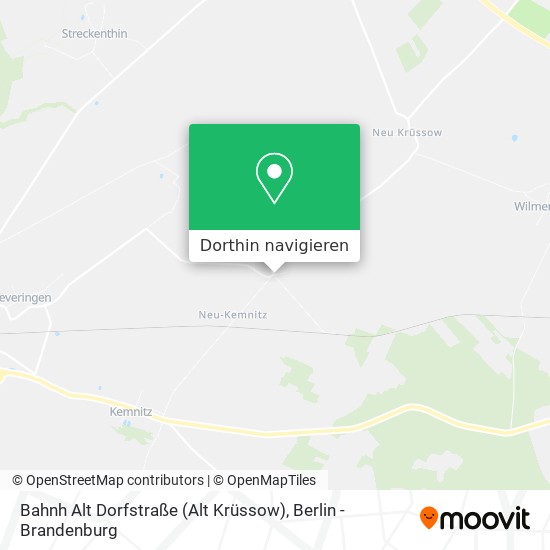 Bahnh Alt Dorfstraße (Alt Krüssow) Karte