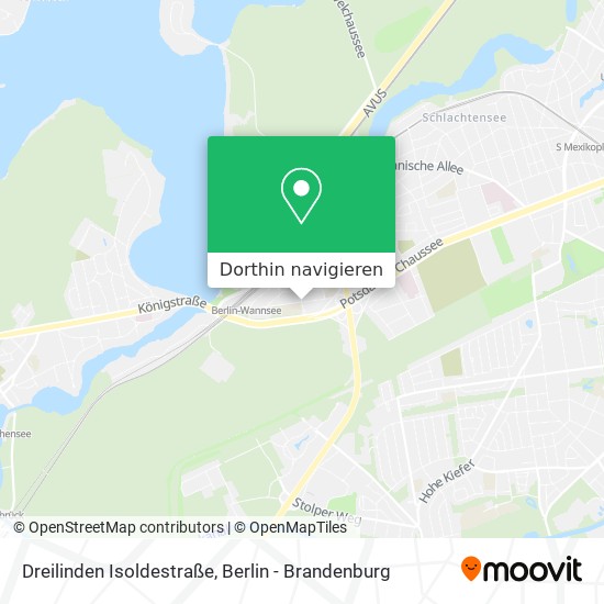 Dreilinden Isoldestraße Karte