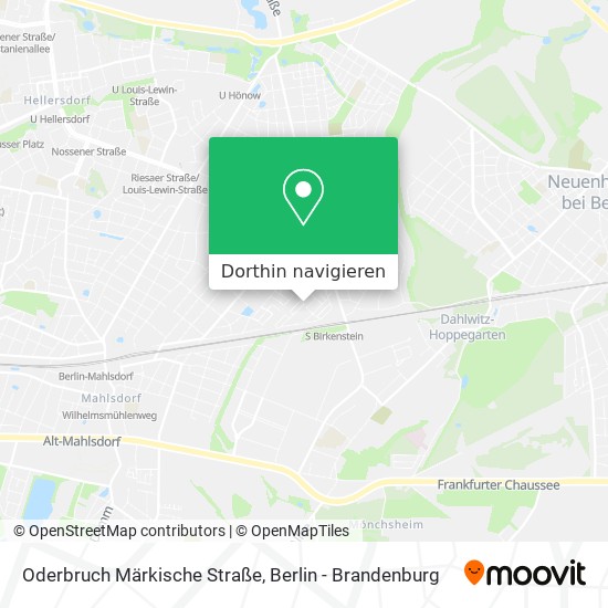Oderbruch Märkische Straße Karte