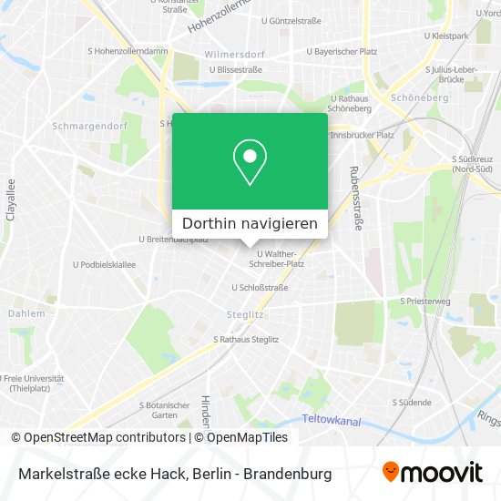 Markelstraße ecke Hack Karte