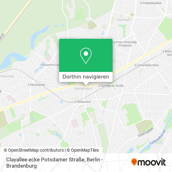 Clayallee ecke Potsdamer Straße Karte