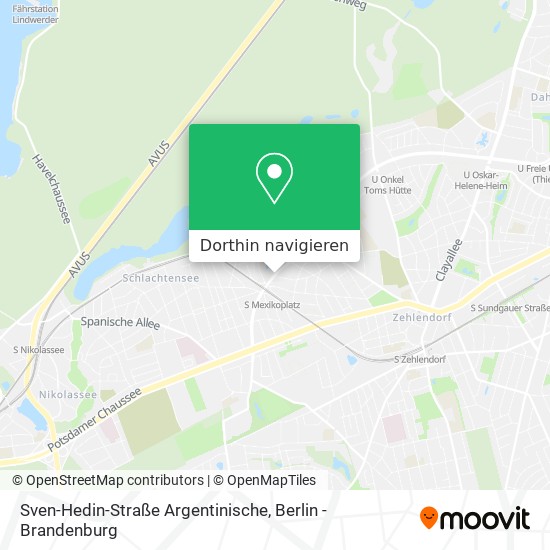 Sven-Hedin-Straße Argentinische Karte