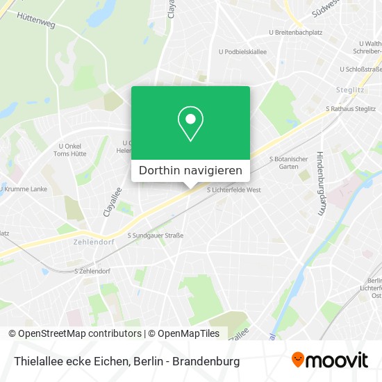 Thielallee ecke Eichen Karte