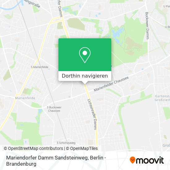 Mariendorfer Damm Sandsteinweg Karte