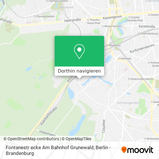 Fontanestr ecke Am Bahnhof Grunewald Karte