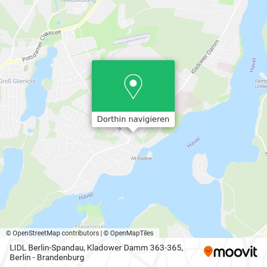LIDL Berlin-Spandau, Kladower Damm 363-365 Karte