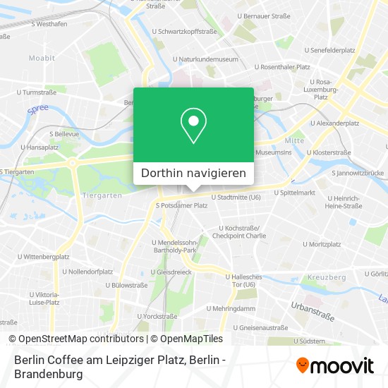 Berlin Coffee am Leipziger Platz Karte