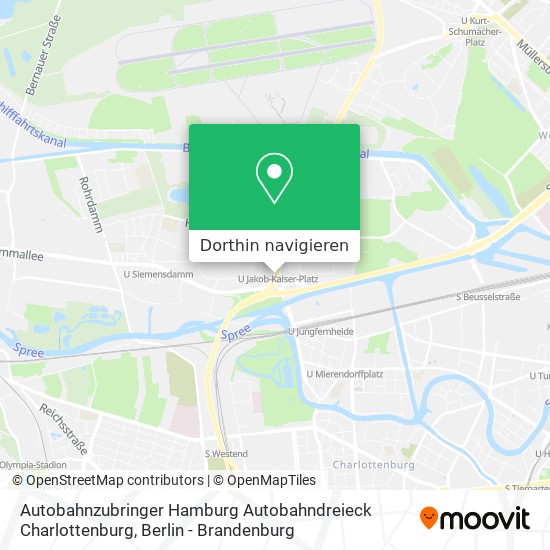Autobahnzubringer Hamburg Autobahndreieck Charlottenburg Karte