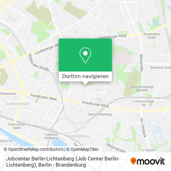 Jobcenter Berlin-Lichtenberg (Job Center Berlin-Lichtenberg) Karte
