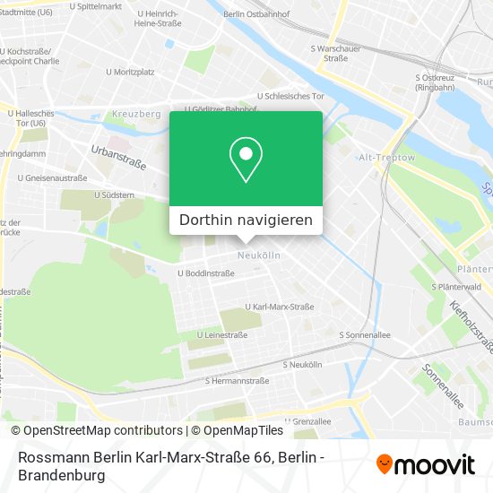 Rossmann Berlin Karl-Marx-Straße 66 Karte