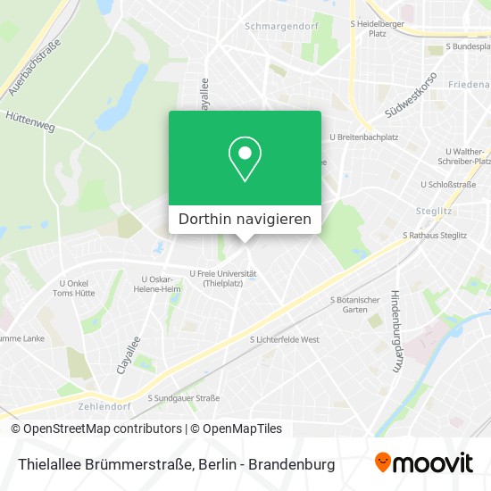 Thielallee Brümmerstraße Karte
