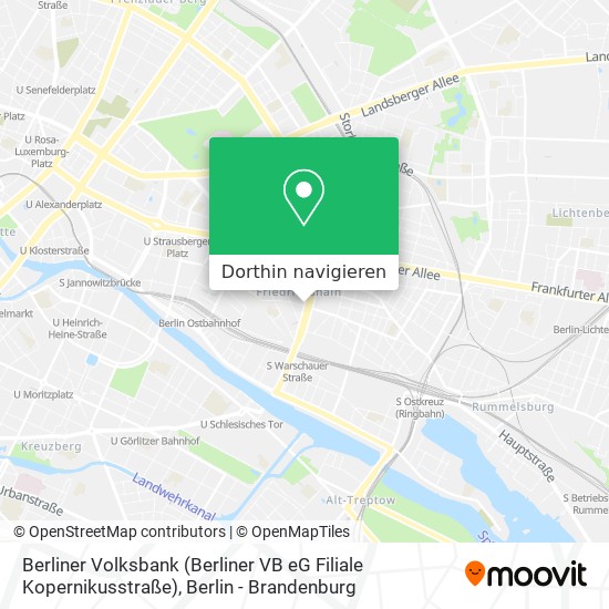 Berliner Volksbank (Berliner VB eG Filiale Kopernikusstraße) Karte