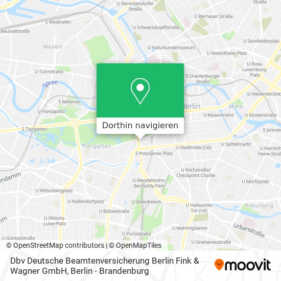 Dbv Deutsche Beamtenversicherung Berlin Fink & Wagner GmbH Karte