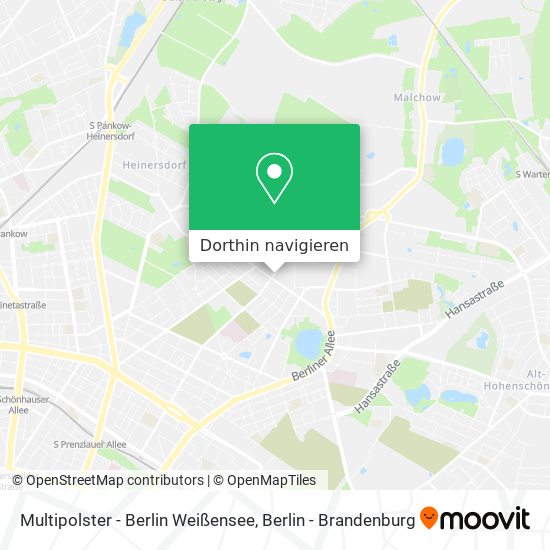 Multipolster - Berlin Weißensee Karte