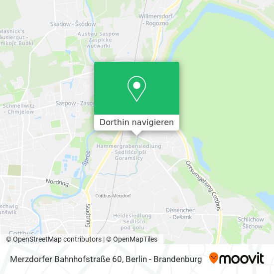 Merzdorfer Bahnhofstraße 60 Karte