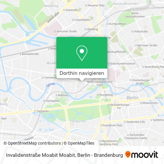 Invalidenstraße Moabit Moabit Karte