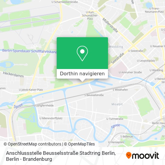 Anschlussstelle Beusselsstraße Stadtring Berlin Karte