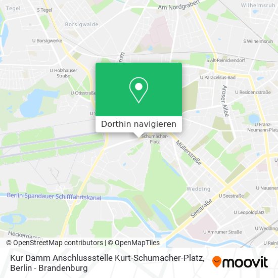 Kur Damm Anschlussstelle Kurt-Schumacher-Platz Karte