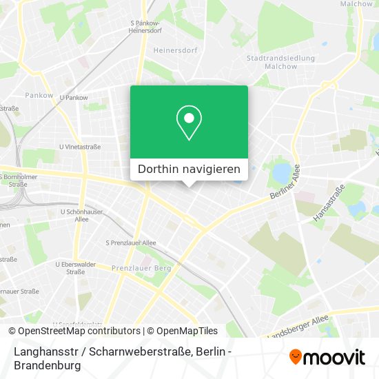 Langhansstr / Scharnweberstraße Karte