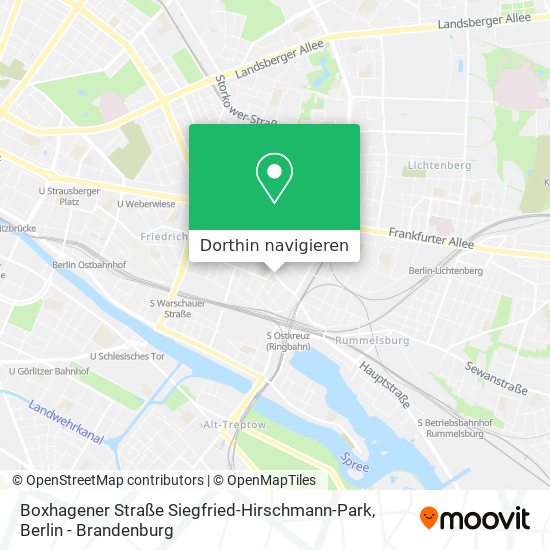 Boxhagener Straße Siegfried-Hirschmann-Park Karte