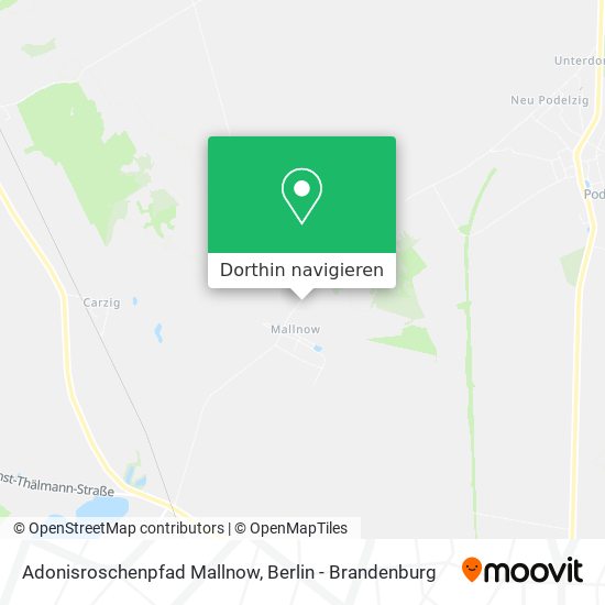 Adonisroschenpfad Mallnow Karte