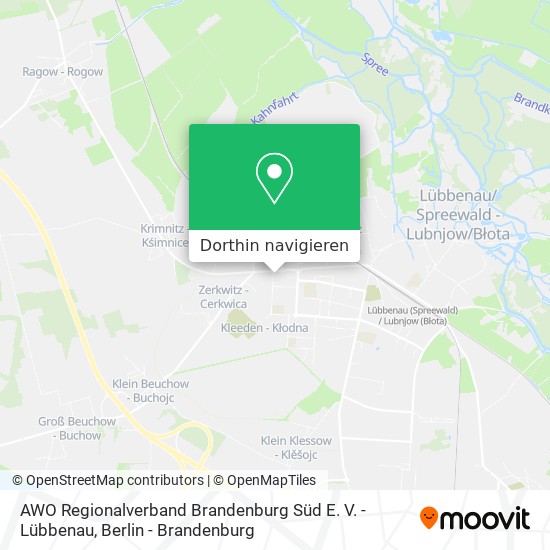 AWO Regionalverband Brandenburg Süd E. V. - Lübbenau Karte