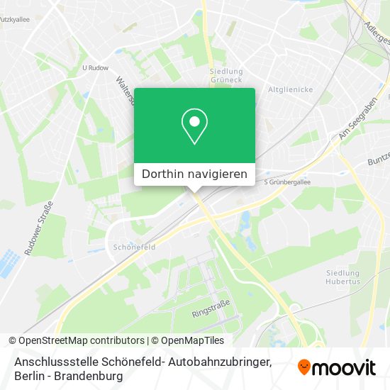 Anschlussstelle Schönefeld- Autobahnzubringer Karte