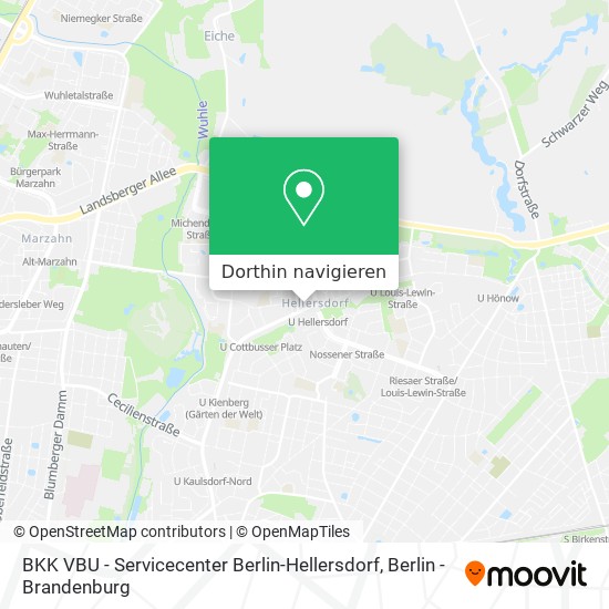 BKK VBU - Servicecenter Berlin-Hellersdorf Karte