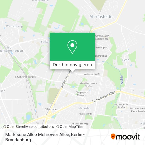 Märkische Allee Mehrower Allee Karte