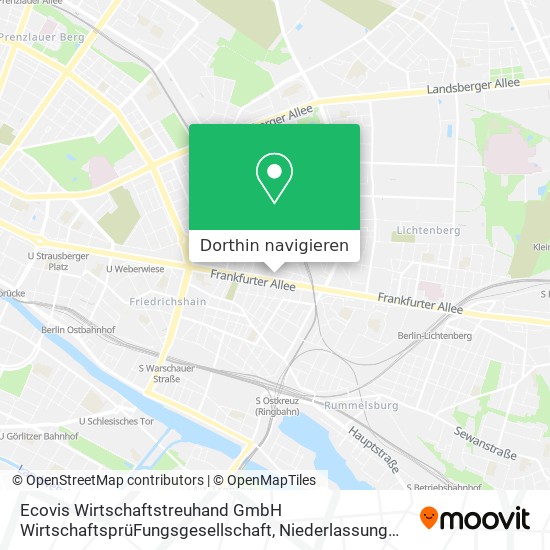 Ecovis Wirtschaftstreuhand GmbH WirtschaftsprüFungsgesellschaft, Niederlassung Berlin Karte