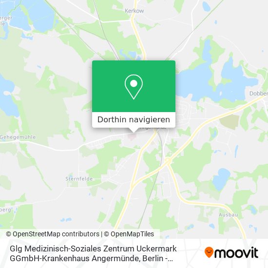 Glg Medizinisch-Soziales Zentrum Uckermark GGmbH-Krankenhaus Angermünde Karte