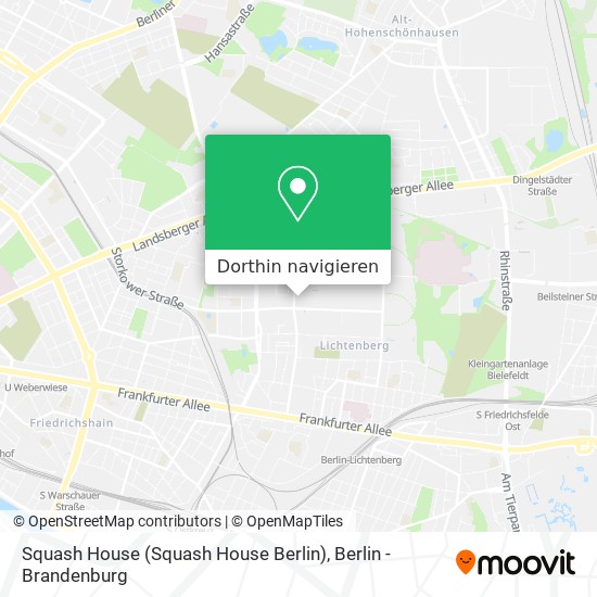 Squash House (Squash House Berlin) Karte