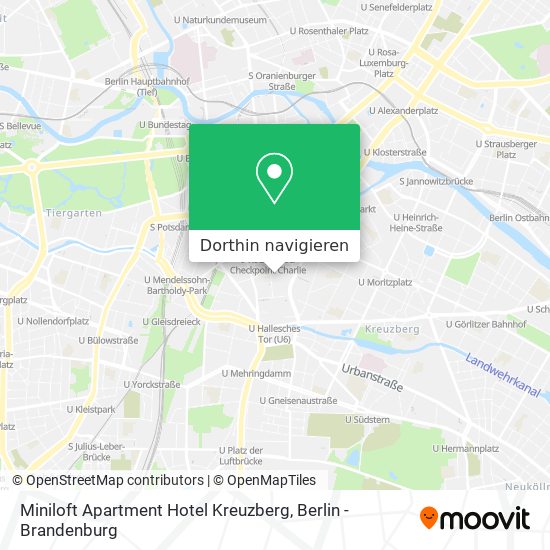 Miniloft Apartment Hotel Kreuzberg Karte