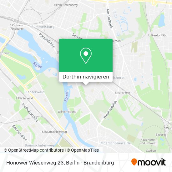 Hönower Wiesenweg 23 Karte