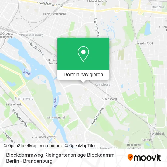 Blockdammweg Kleingartenanlage Blockdamm Karte