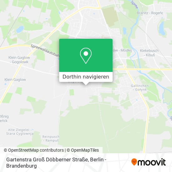 Gartenstra Groß Döbberner Straße Karte