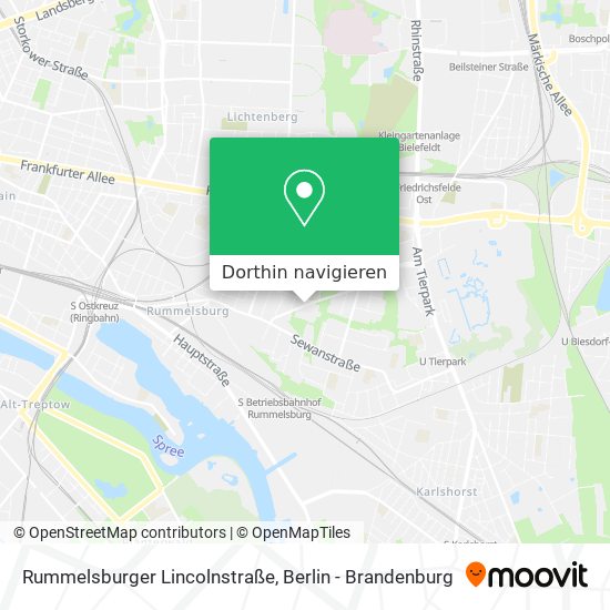 Rummelsburger Lincolnstraße Karte