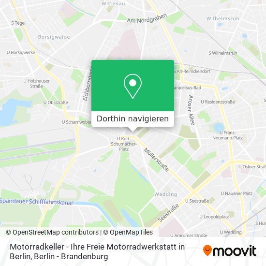 Motorradkeller - Ihre Freie Motorradwerkstatt in Berlin Karte