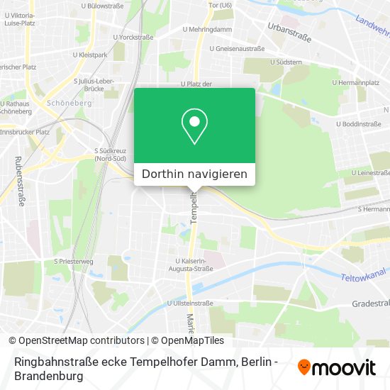 Ringbahnstraße ecke Tempelhofer Damm Karte