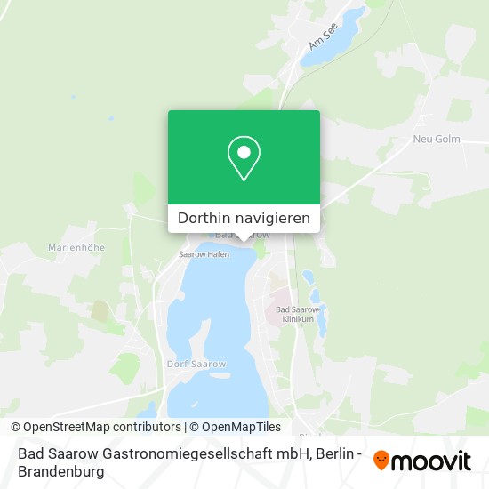Bad Saarow Gastronomiegesellschaft mbH Karte