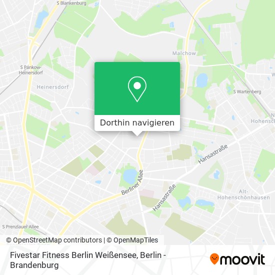 Fivestar Fitness Berlin Weißensee Karte