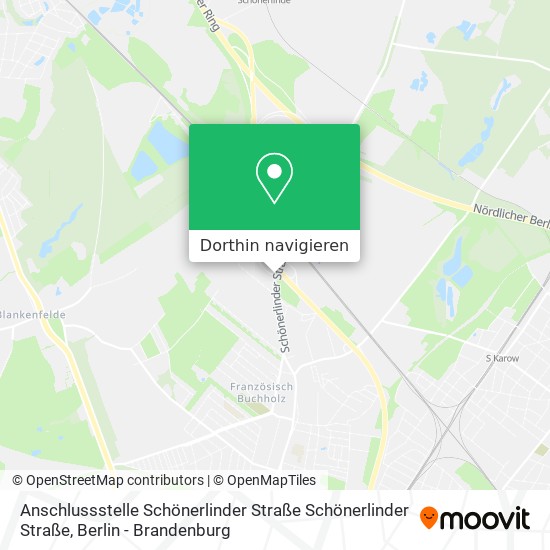 Anschlussstelle Schönerlinder Straße Schönerlinder Straße Karte