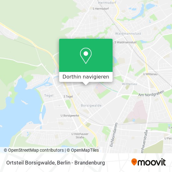 Ortsteil Borsigwalde Karte