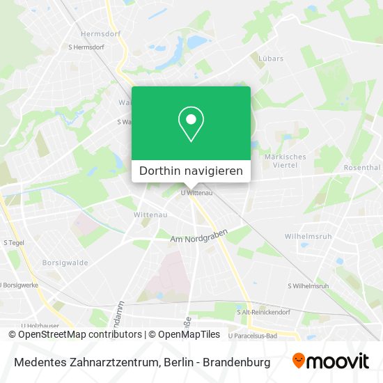 Medentes Zahnarztzentrum Karte
