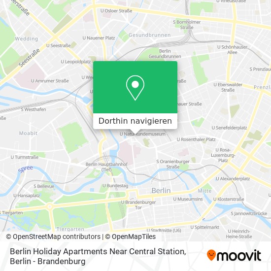 Berlin Holiday Apartments Near Central Station Karte