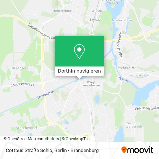 Cottbus Straße Schlo Karte
