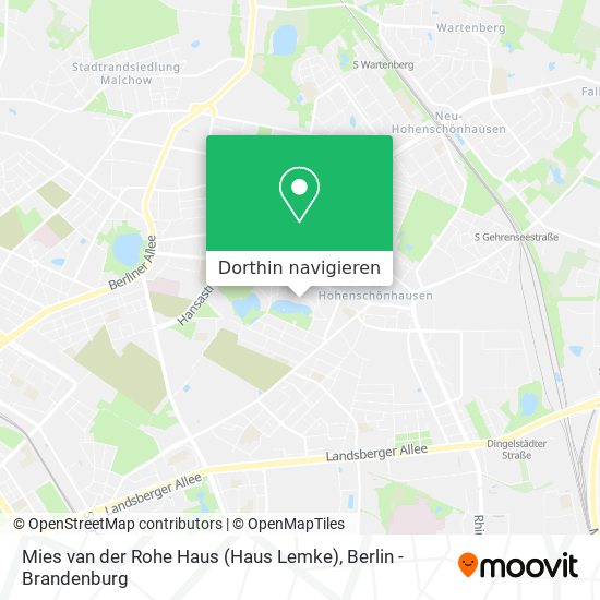 Mies van der Rohe Haus (Haus Lemke) Karte