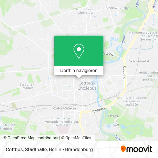 Cottbus, Stadthalle Karte