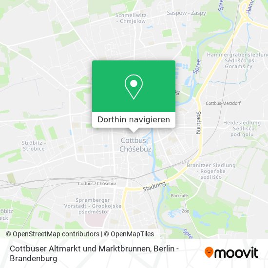 Cottbuser Altmarkt und Marktbrunnen Karte